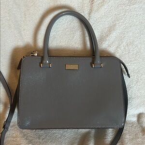 Kate Spade Patent Leather Gray Crossbody/ Hand Bag